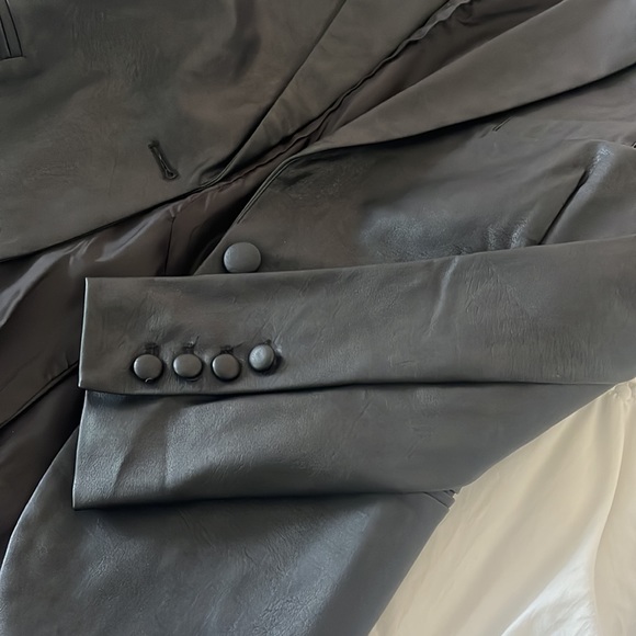 Faux Leather Blazer - Picture 3 of 3